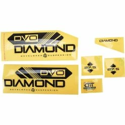 DVO Diamond 27.5" Sticker Set Für Gabel Schwarz